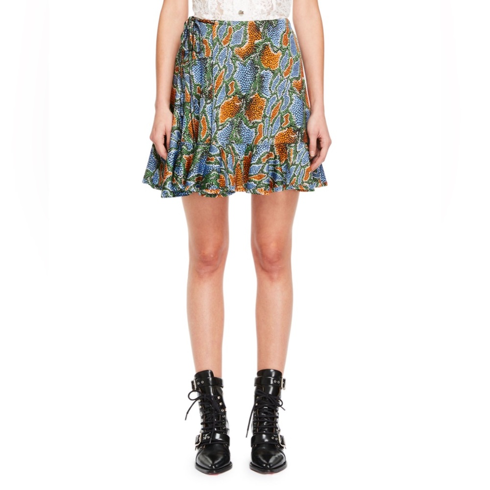 Chlo Python-Print Tie-Side Jersey Ruffle Skirt - image 7